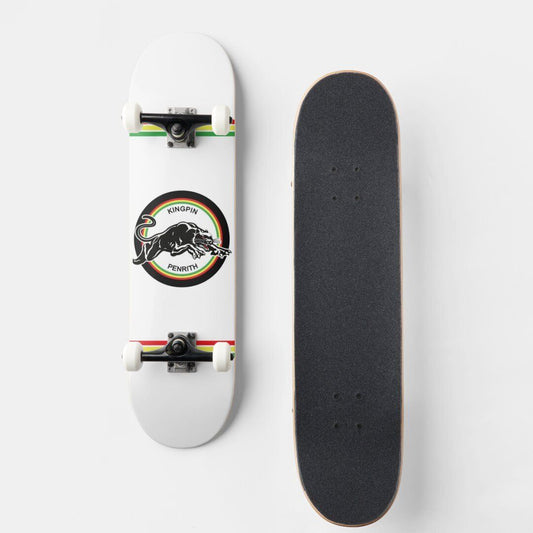 Kingpin Skate Supply Complete Panther White 8" Deck Tensor Trucks Darkstar Wheel