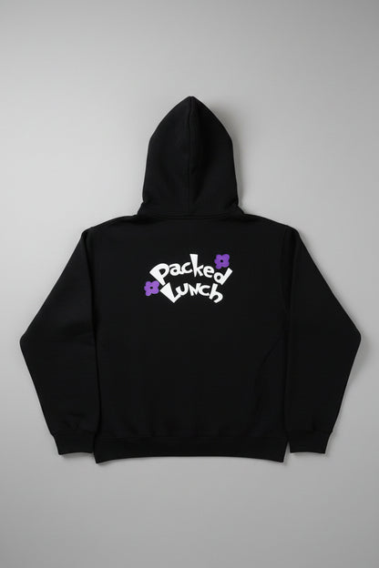 Packed Lunch Logo Hoodie Black Pullover