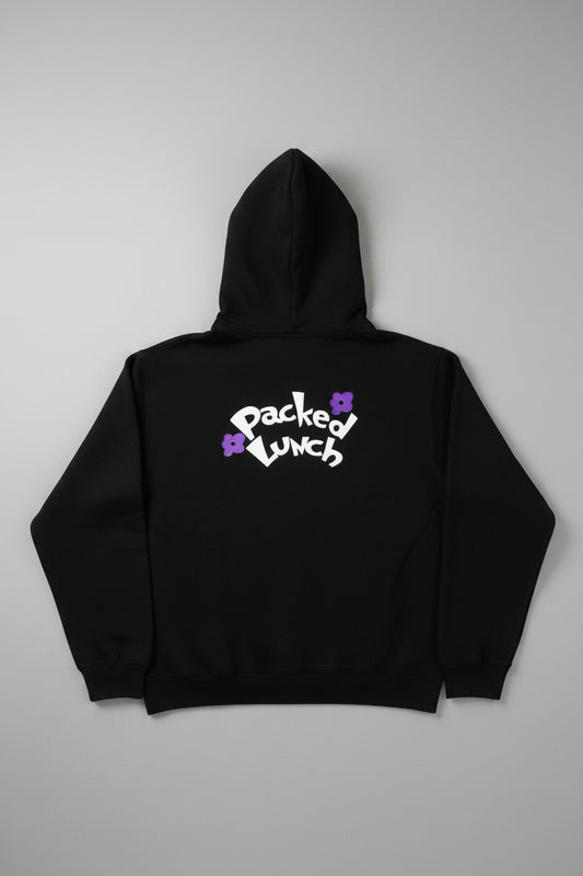 Packed Lunch Logo Hoodie Black Pullover
