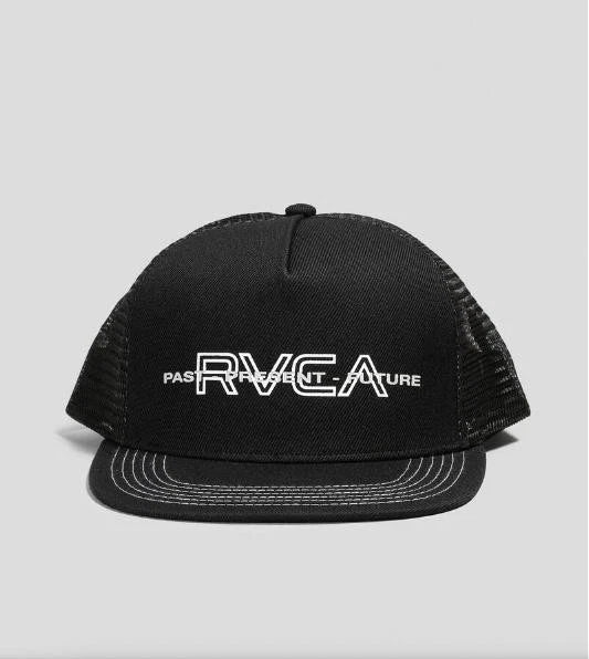 Rvca Inline Trucker Snapback Cap Pirate Black