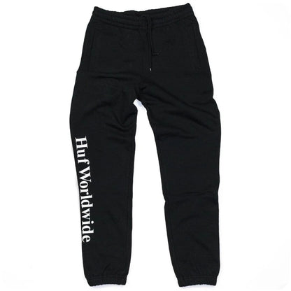 Huf - Essentials Black Track Pants Huf Worldwide Size L Mens