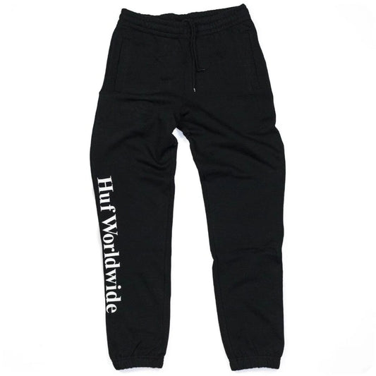 Huf - Essentials Black Track Pants Huf Worldwide Size L Mens