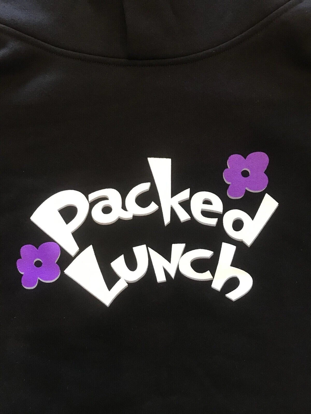 Packed Lunch Logo Hoodie Black Pullover