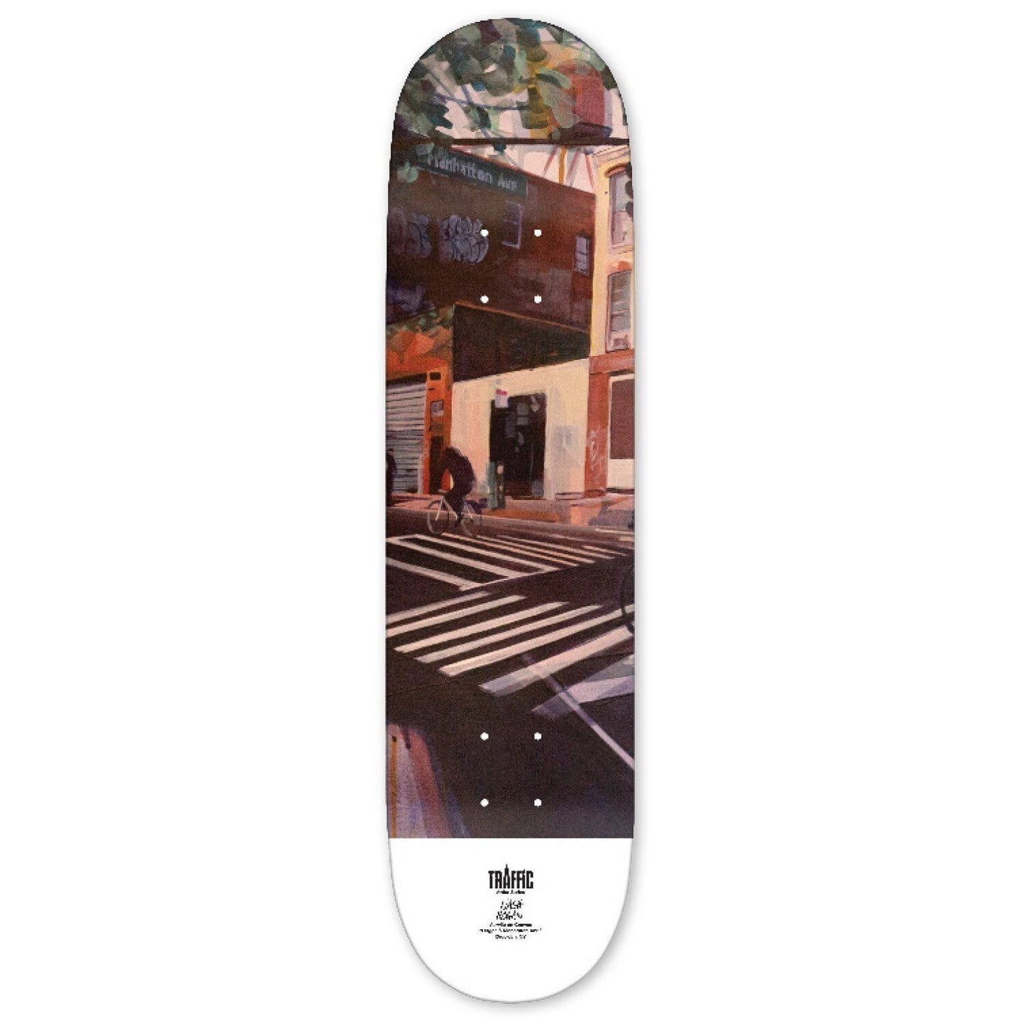 TRAFFIC - driggs & manhattan ave no name 8.25" DECK SKATEBOARD