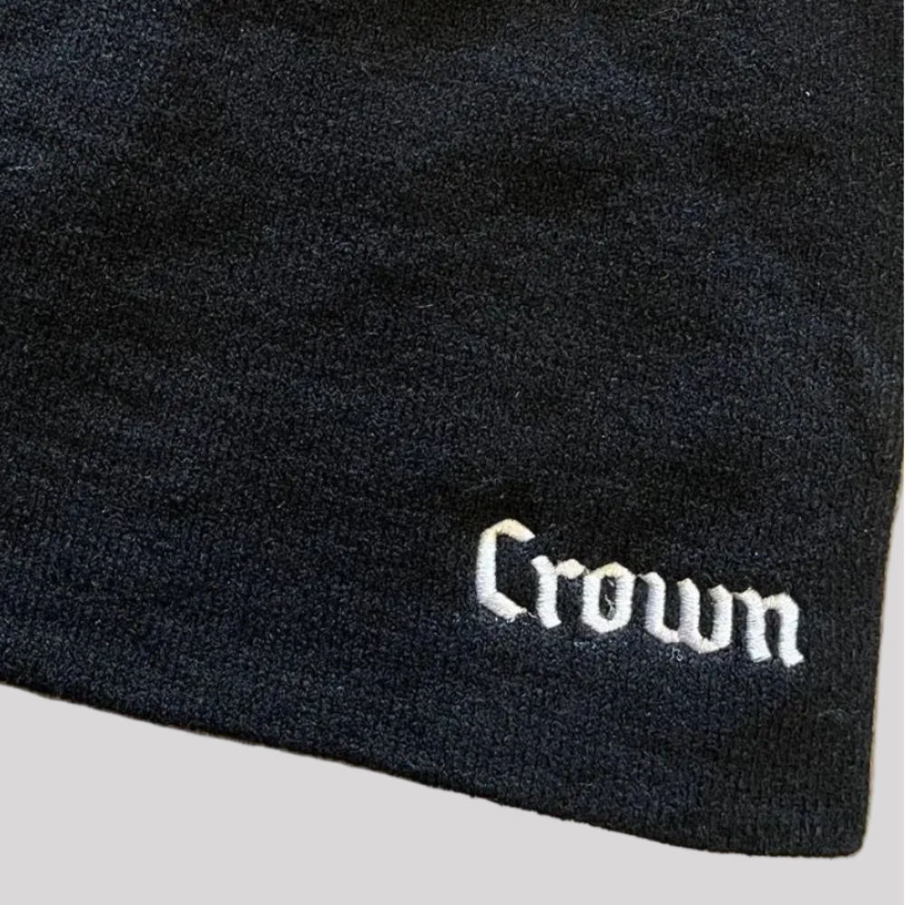 Crown Beanie Embroided logo Black / White