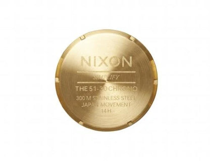 NIXON 51-30 Chrono Watch GOLD/ INDIGO A083-2033-00