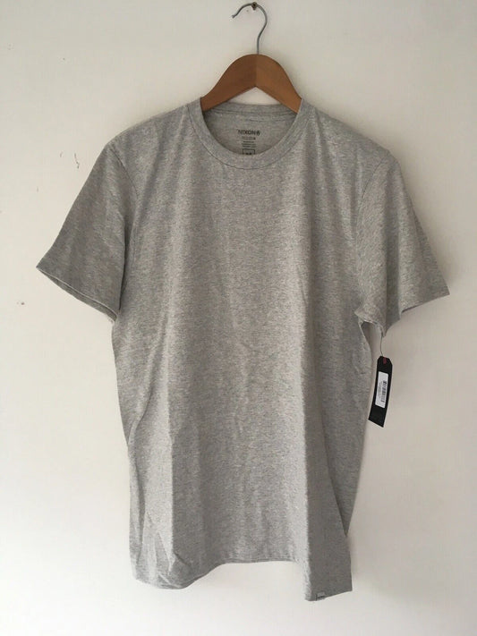 NIXON T-SHIRT MIROSTRIPE S/S TEE MEDIUM CEMENT AUS SELLER