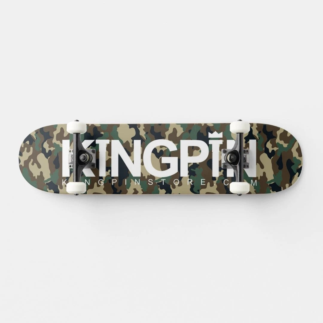 Kingpin Skate Supply Complete OG Logo Camo 7.25" Mini