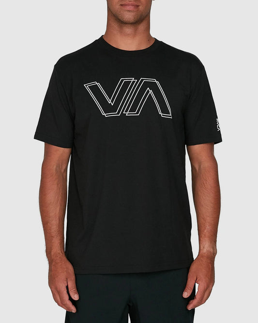 RVCA VA Offset T-Shirt Short Sleeve Tee - Black