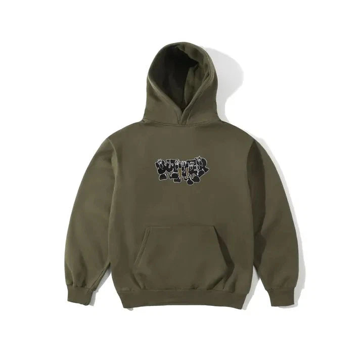 Butter Goods Character Pull Over Army Hoodie Hood Fleece Buttergoods