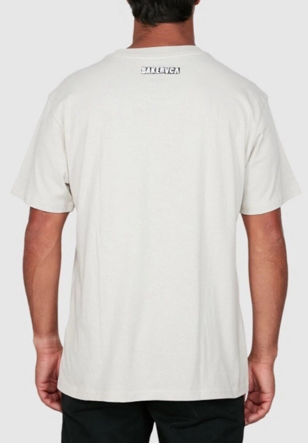 RVCA Baker Photo Kenvin "SPANKY" Long Short Sleeve BONE T-Shirt Tee Ruca