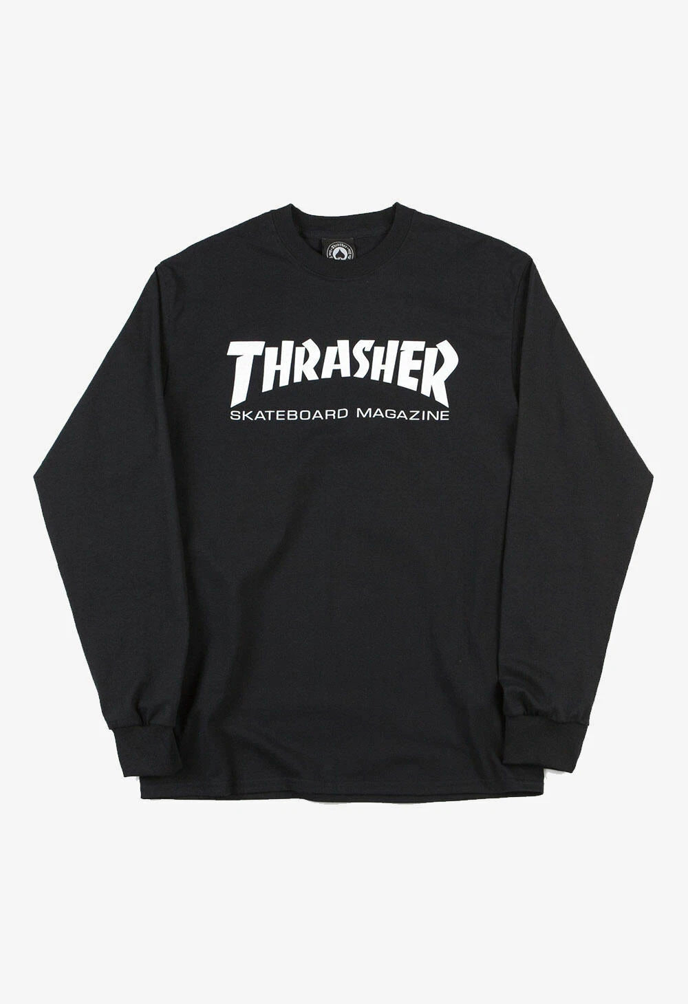 THRASHER CLASSIC LOGO LONG SLEEVE T-SHIRT BLACK NEW TEE NEW
