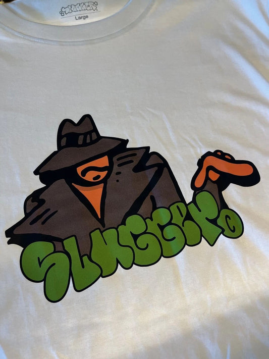 Slugger Gangster Print Tee White