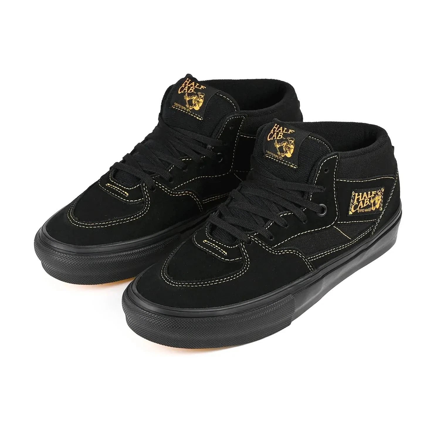 VANS HALF CAB (PRO) SKATE BLACK/ MUSTARD SKATE SHOES VN0A5FCDBLN