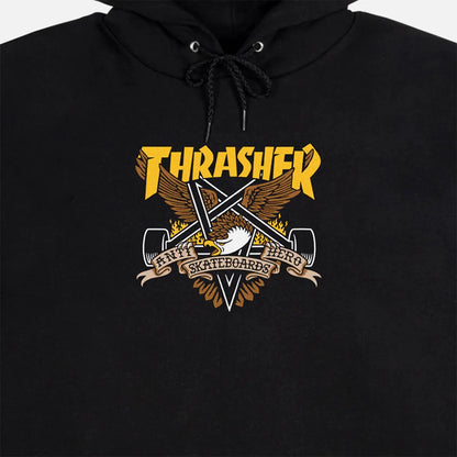 Thrasher ANTI HERO mag eaglegram Hood Jumper Black Hoodie Pullover