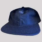 Crown 6 panel cap strap back navy embroidered Logo Adjustable