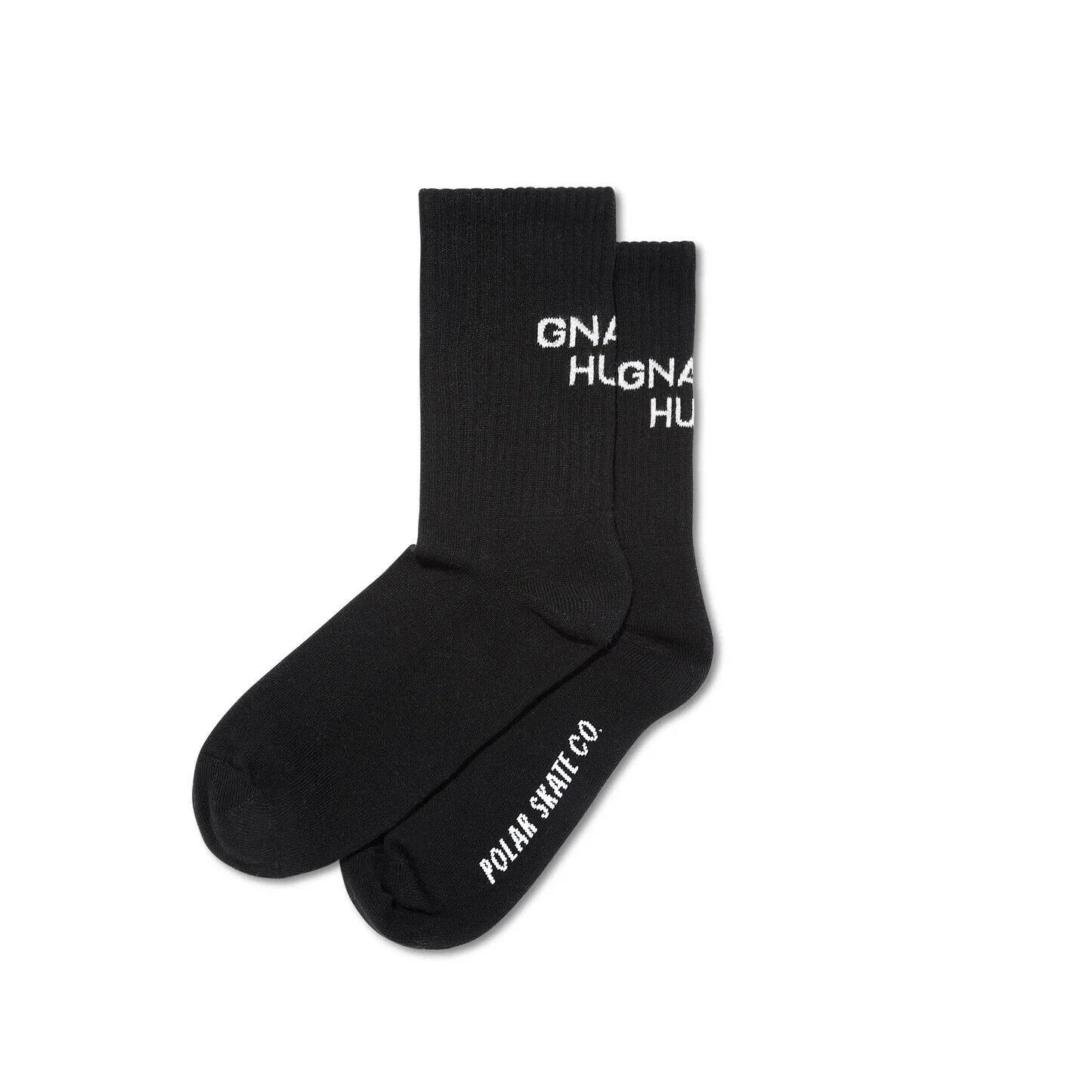 Polar Skate Co Gnarly Huh Crew Socks Black Us 7 9