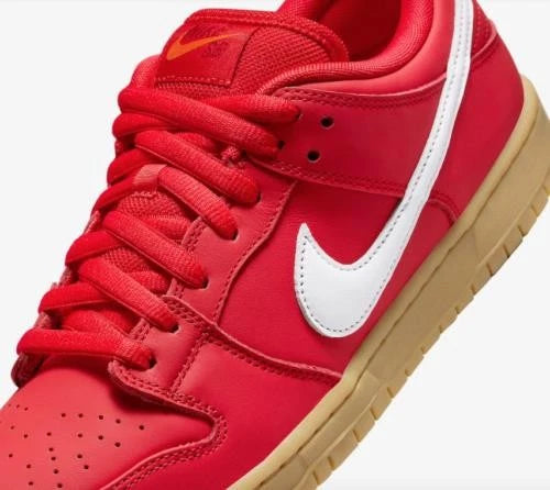 Nike SB - Dunk Low Pro University Red / Gum US Mens Shoe FJ1674 - 600