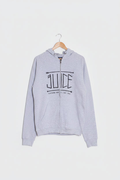 JUICE CLOTHING ARROW HOODED FLEECE GREY MARLE zip HOODY hoodie