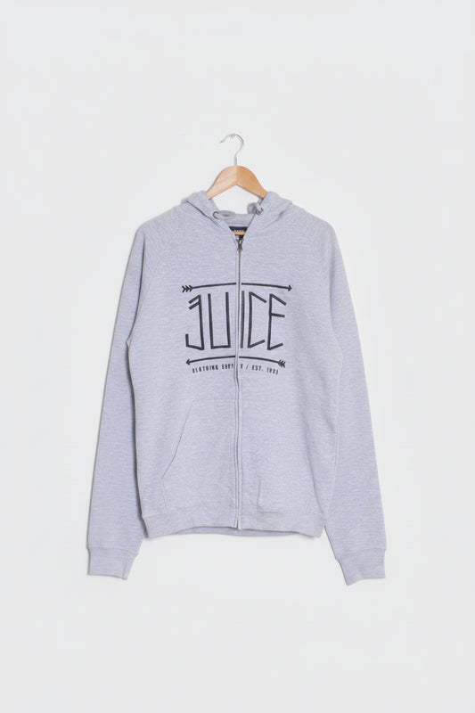 JUICE CLOTHING ARROW HOODED FLEECE GREY MARLE zip HOODY hoodie