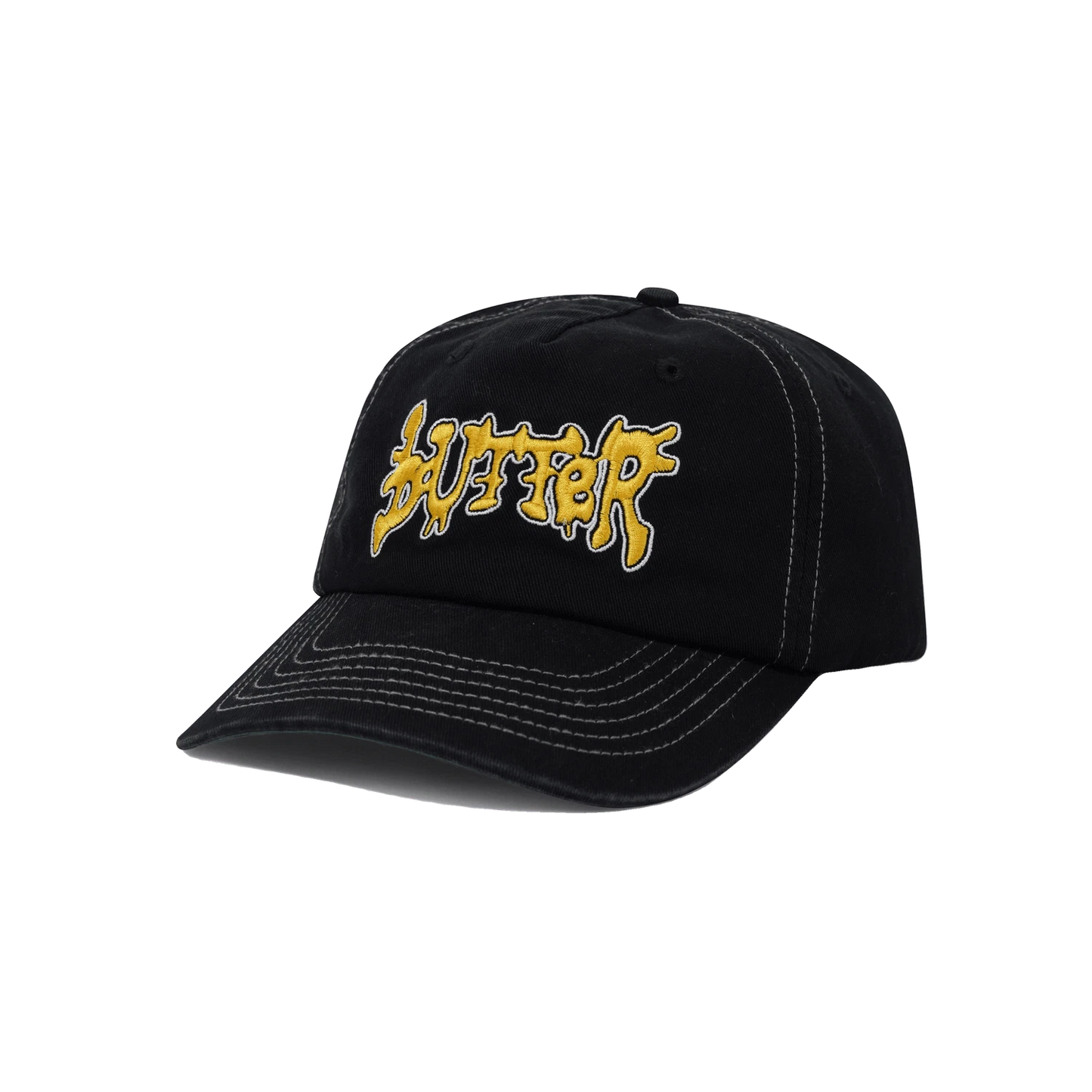 Butter goods Blotch 5 Panel Cap Black BUTTERGOODS