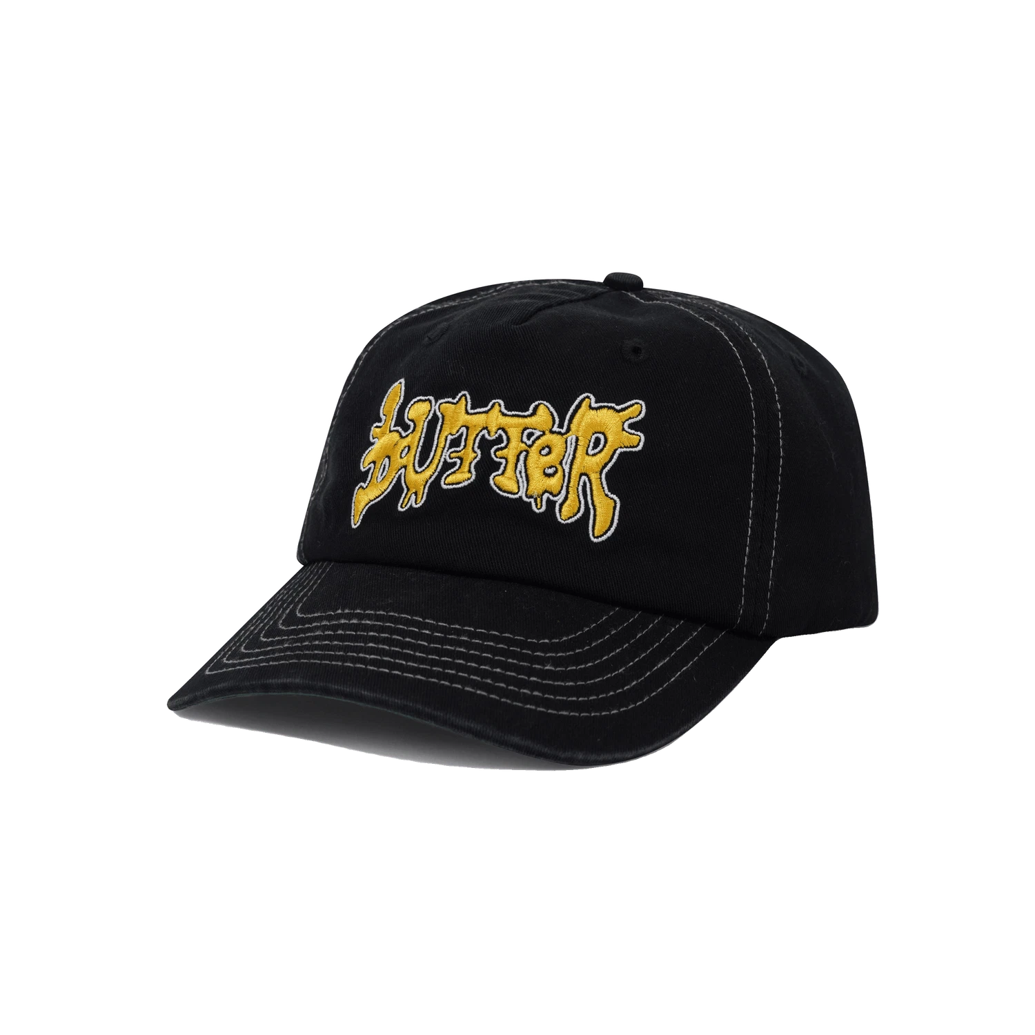 Butter goods Blotch 5 Panel Cap Black BUTTERGOODS