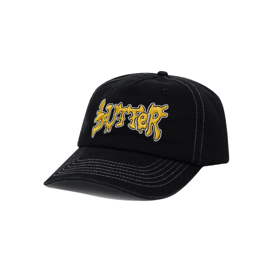 Butter goods Blotch 5 Panel Cap Black BUTTERGOODS