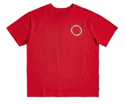 BAKER SKATEBOARDS x RVCA Bakervca Circle Logo Short Sleeve RED T-Shirt Tee Ruca