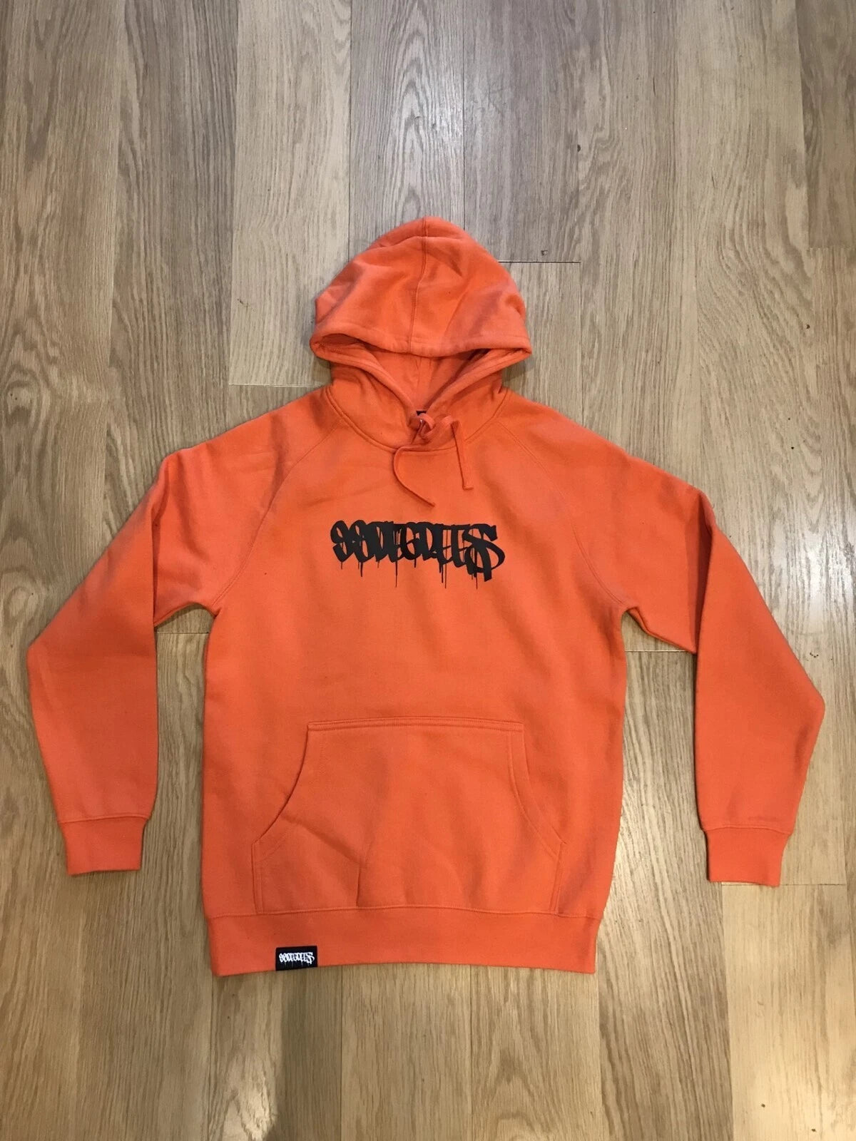99 DEGREES - Tag Hooded Jumper Orange Pull