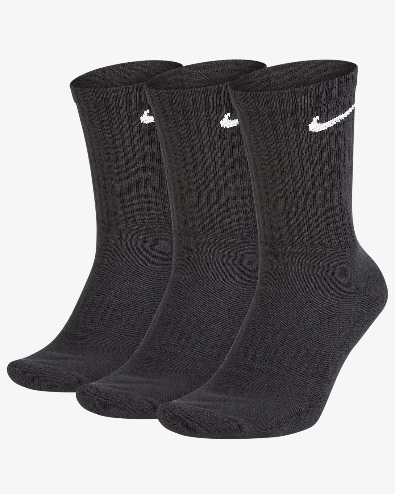 Nike SB Everyday Cushioned Crew Socks 3-Pack Black XL