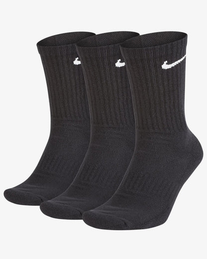 Nike SB Everyday Cushioned Crew Socks 3-Pack Black XL