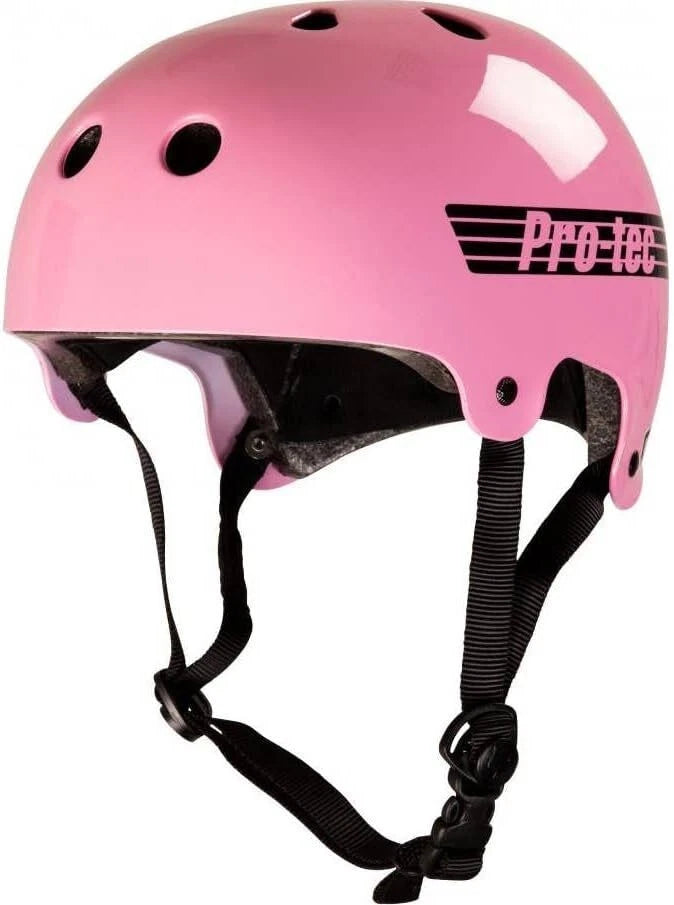 PRO-TEC HELMET CLASSIC CERTIFIED GLOSS PINK PROTEC OLD SKOOL