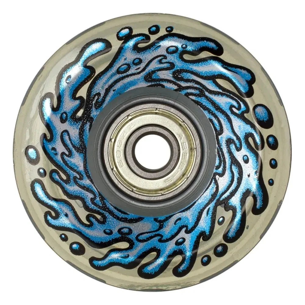 Santa Cruz - Slime Balls Light Ups LED Bearings Blue 78A 60mm Skateboard Wheels