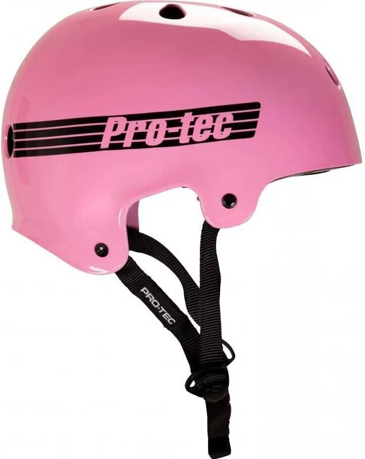 PRO-TEC HELMET CLASSIC CERTIFIED GLOSS PINK PROTEC OLD SKOOL