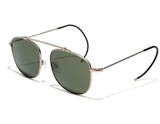 Epokhe No Tomy Sunglasses Silver Matte Green Polarised