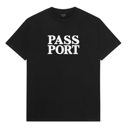 Pass~Port Official Stacked Tee - Black PASSPORT