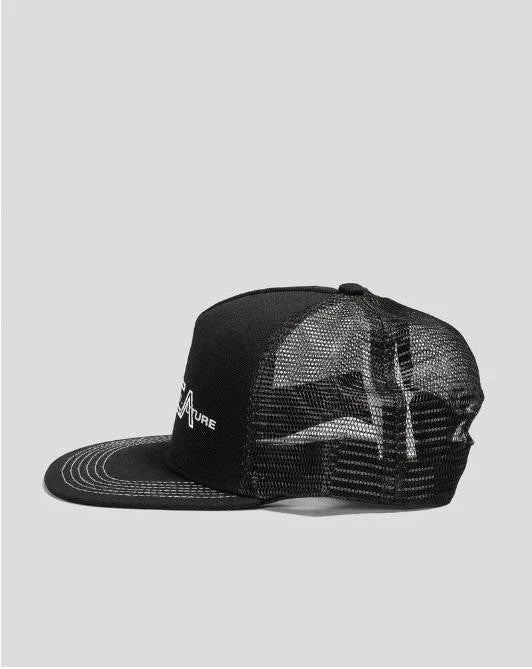 Rvca Inline Trucker Snapback Cap Pirate Black