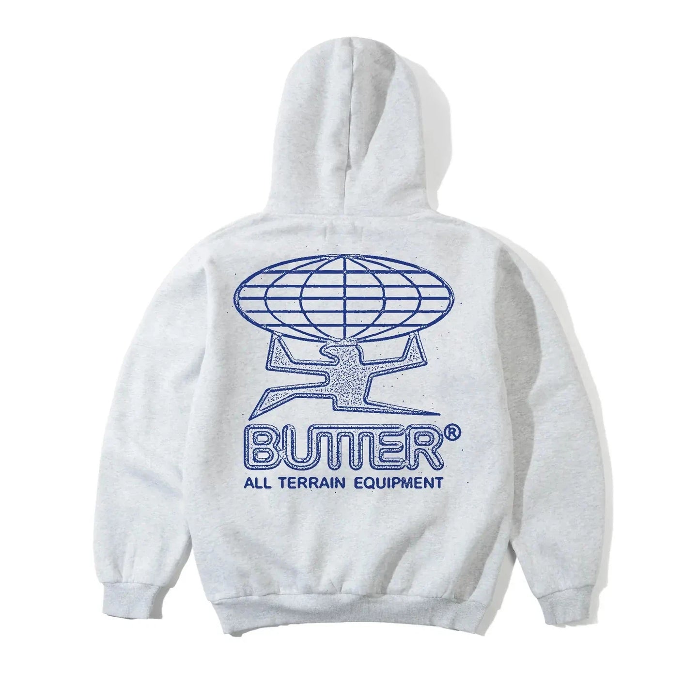Butter Goods Terrain Pull Over Ash Hoodie Hood Fleece Buttergoods