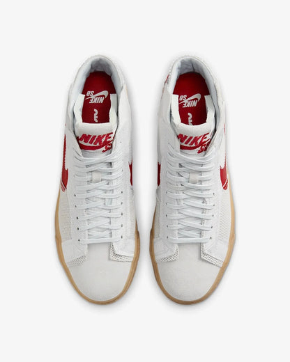 Nike SB Zoom Blazer Mid Premium Summit white / University red US Mens Skate Shoe