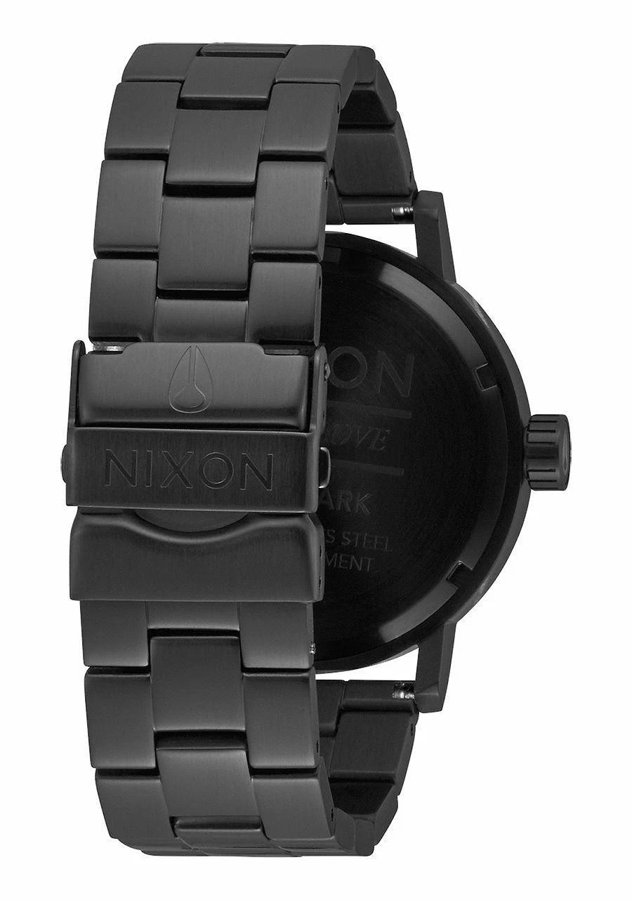 NIXON Stark Stark All Black / White WATCH NEW FREE POST AUST A1192 756-00 SILVER