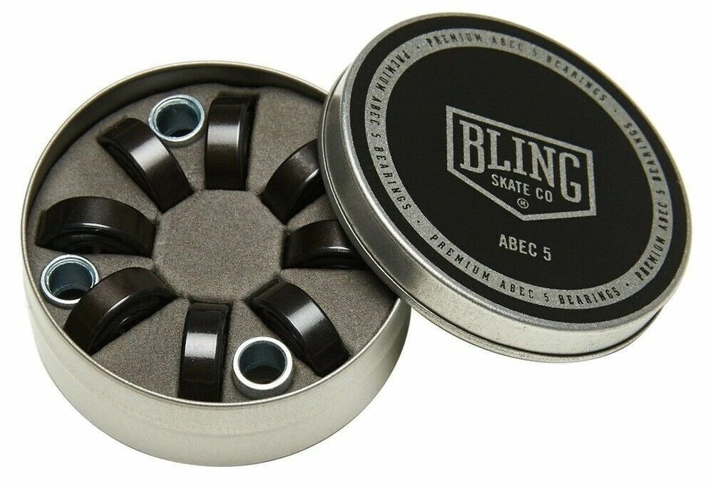 Bling Skateboard Bearings Abec 5 Premium Black