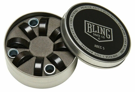 Bling Skateboard Bearings Abec 5 Premium Black