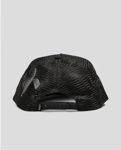 Rvca Inline Trucker Snapback Cap Pirate Black