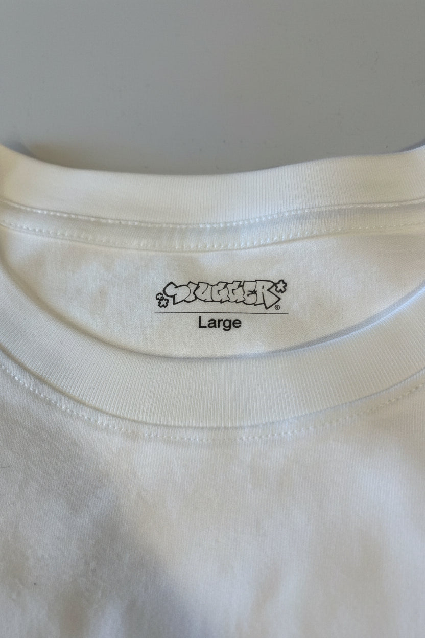 Slugger Clothing Gangster Print tee white T-Shirt