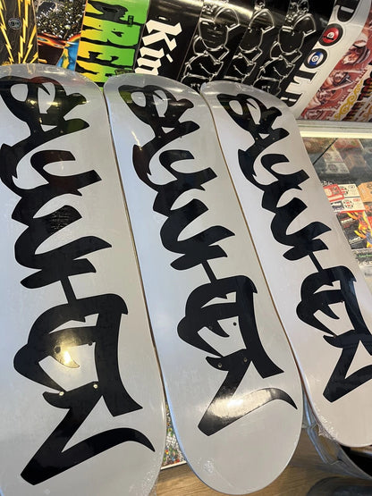 Say When Logo White / Black Skateboard Deck