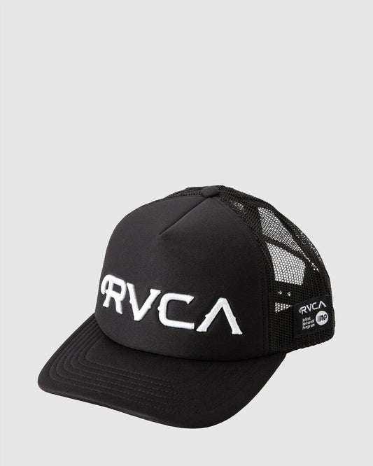 RVCA - x Mister Cartoon Black Trucker Hat Snap Back Snapback