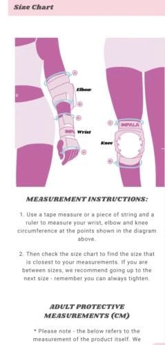 IMPALA PROTECTIVE SET PADS ADULT 3 PACK ELBOW KNEE WRIST PRO-TEC pink