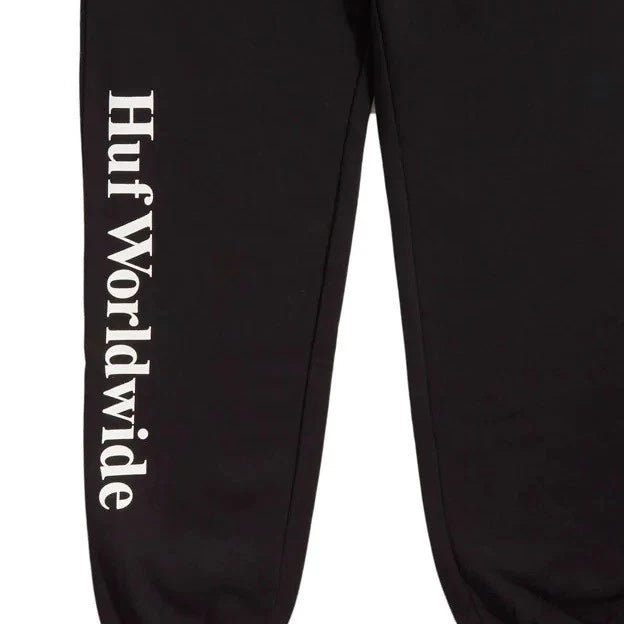 Huf - Essentials Black Track Pants Huf Worldwide Size L Mens