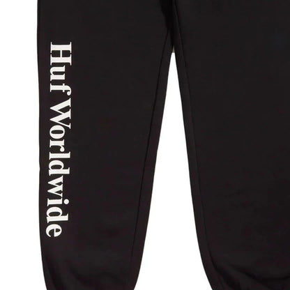 Huf - Essentials Black Track Pants Huf Worldwide Size L Mens