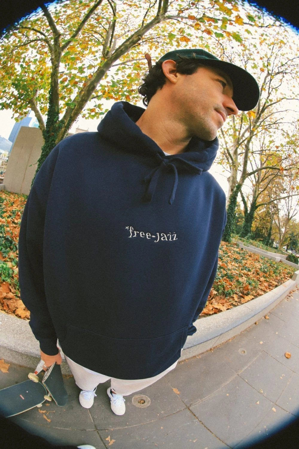 free jazz Classic Hoodie Navy jumper sweater